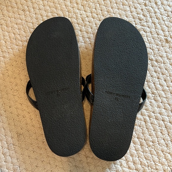 Tory Burch Miller Cloud Sandal in Black Patent - Picture 3 of 3